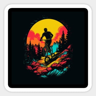 mountain biker Sticker